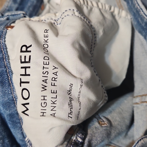 Mother High-Waisted Looker Ankle Fray Skinny Distessed Jeans - Picture 11 of 14